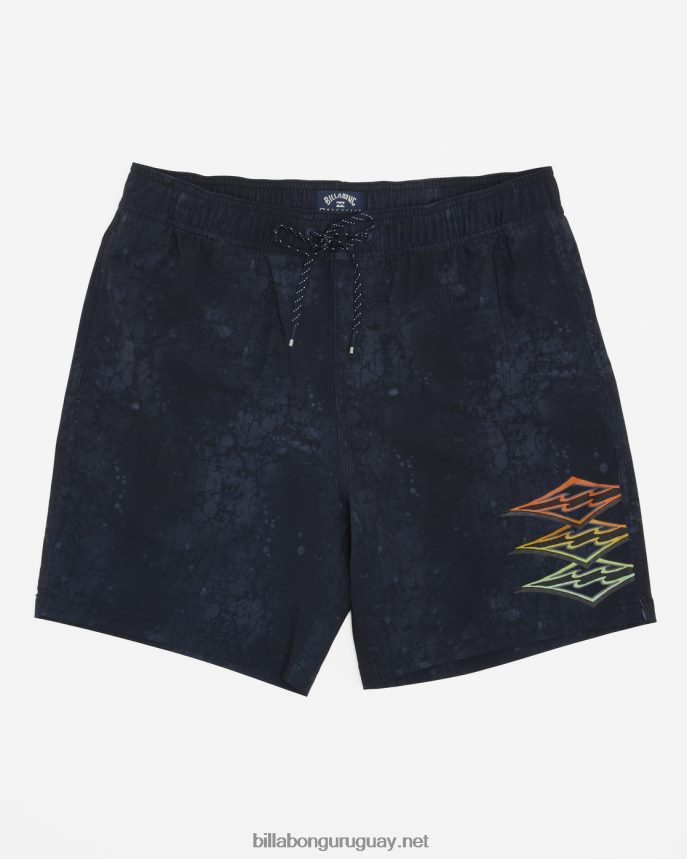 shorts de playa riot layback 17'' hombres índigo DR68449 Billabong