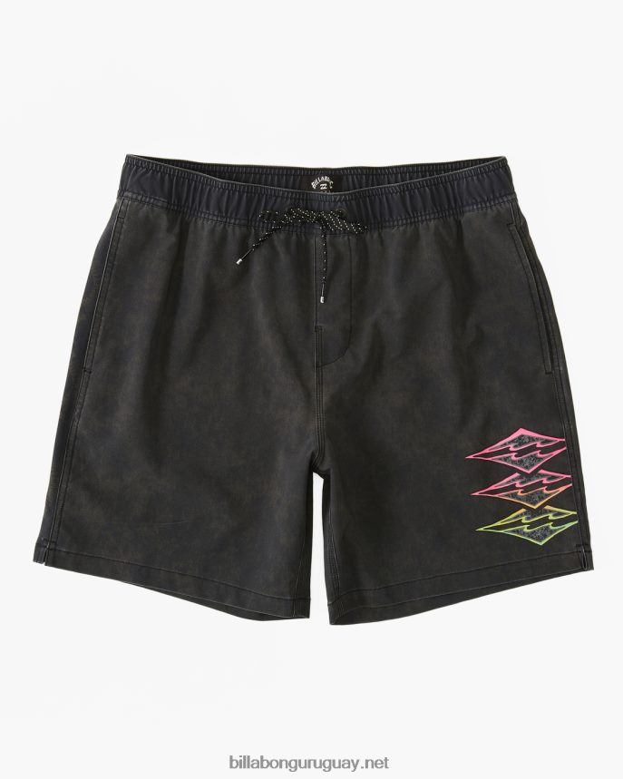shorts de playa riot layback 17'' hombres negro DR6844107 Billabong