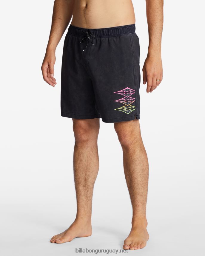 shorts de playa riot layback 17\'\' hombres negro DR6844107 Billabong