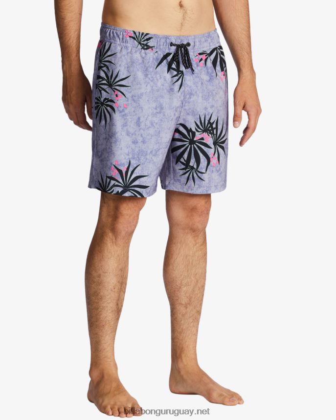 shorts de playa sundays layback 17\'\' hombres neblina púrpura DR6844134 Billabong