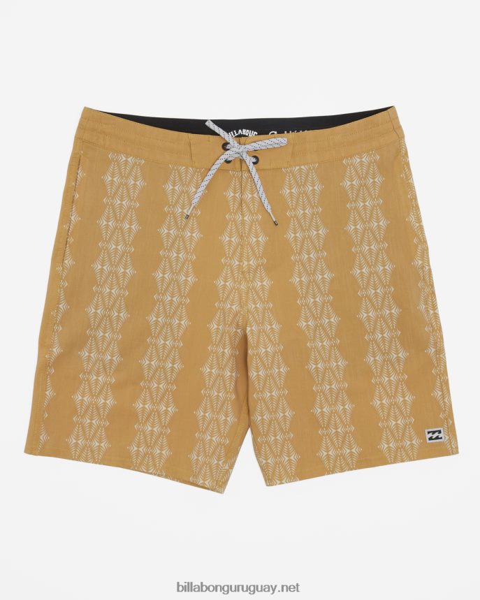 shorts de playa sundays lo tide 19'' hombres mostaza DR684417 Billabong