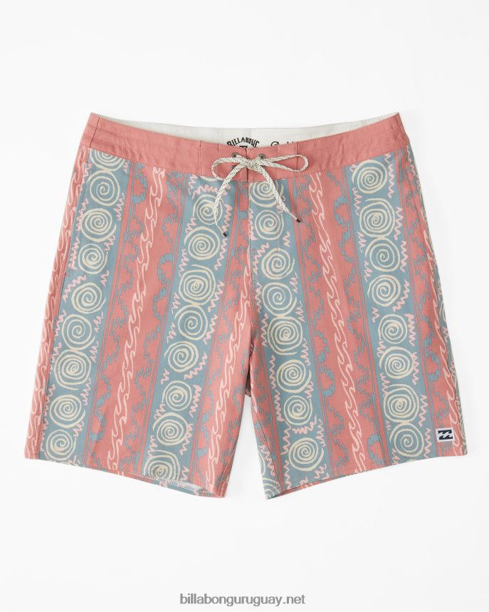 shorts de playa sundays lo tide 19'' hombres rojo polvoriento DR6844116 Billabong