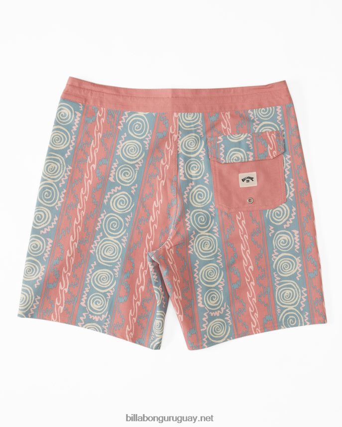 shorts de playa sundays lo tide 19\'\' hombres rojo polvoriento DR6844116 Billabong
