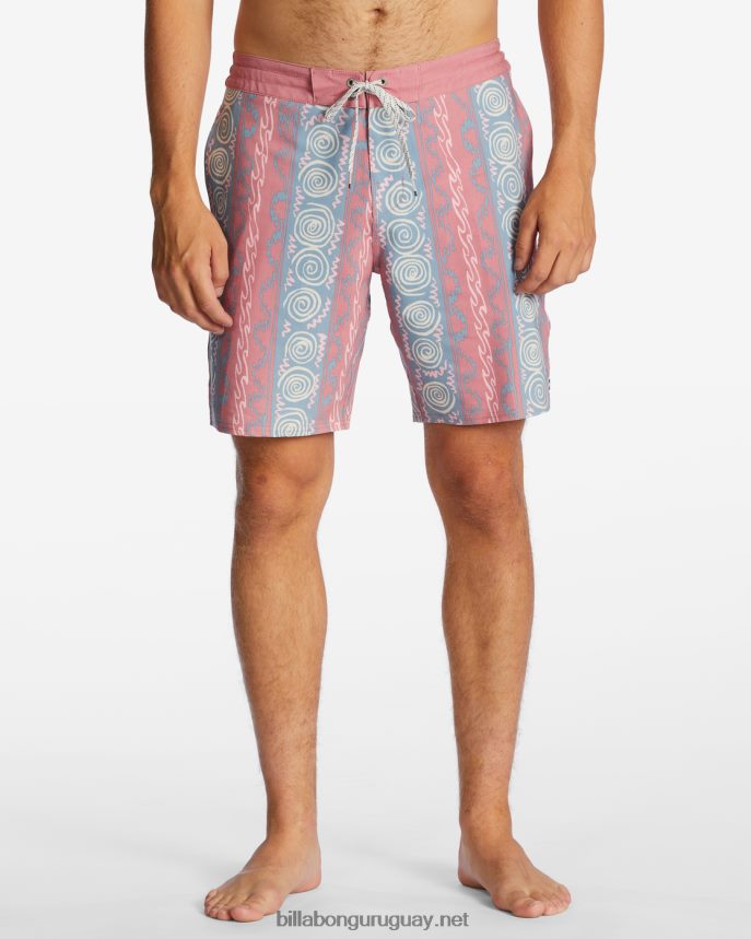 shorts de playa sundays lo tide 19\'\' hombres rojo polvoriento DR6844116 Billabong