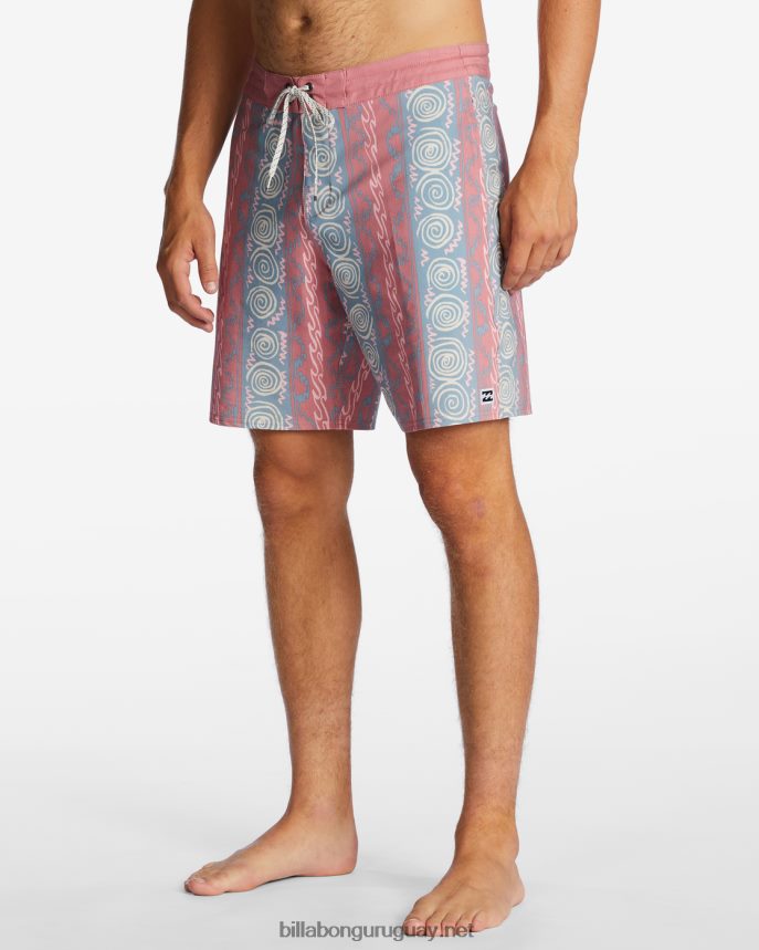 shorts de playa sundays lo tide 19\'\' hombres rojo polvoriento DR6844116 Billabong