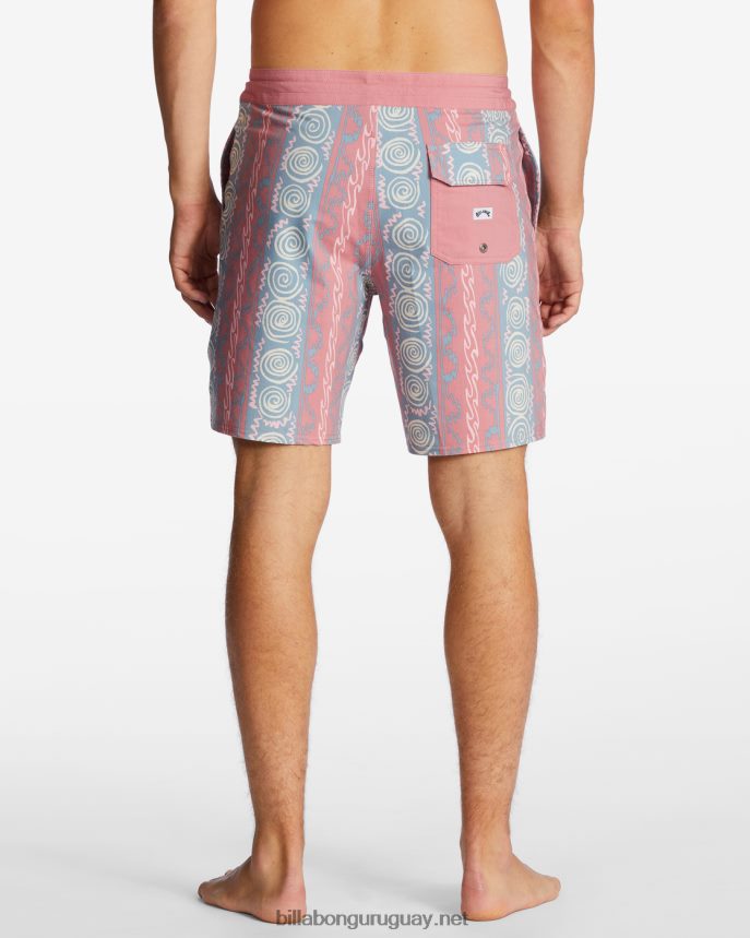 shorts de playa sundays lo tide 19\'\' hombres rojo polvoriento DR6844116 Billabong