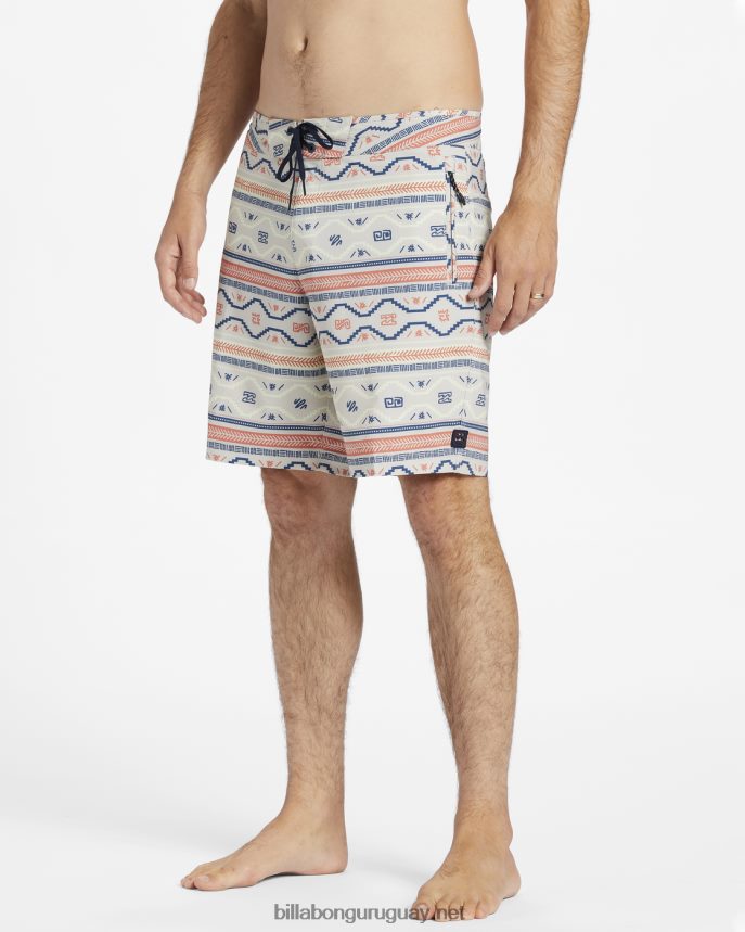 shorts de playa surftrek lo tide 18\'\' hombres chino DR684478 Billabong