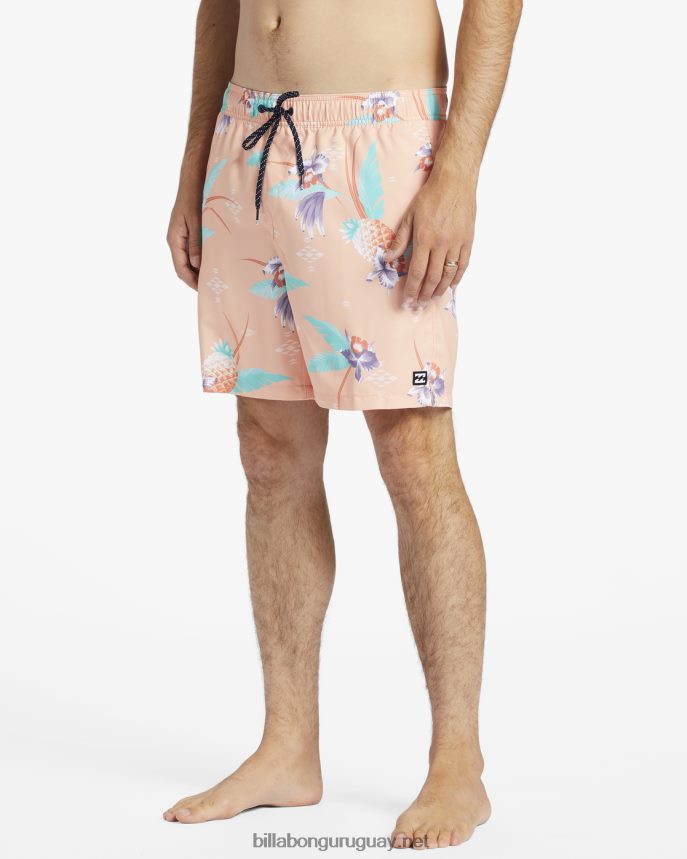 shorts de playa vacay layback 17\'\' hombres durazno DR6844182 Billabong