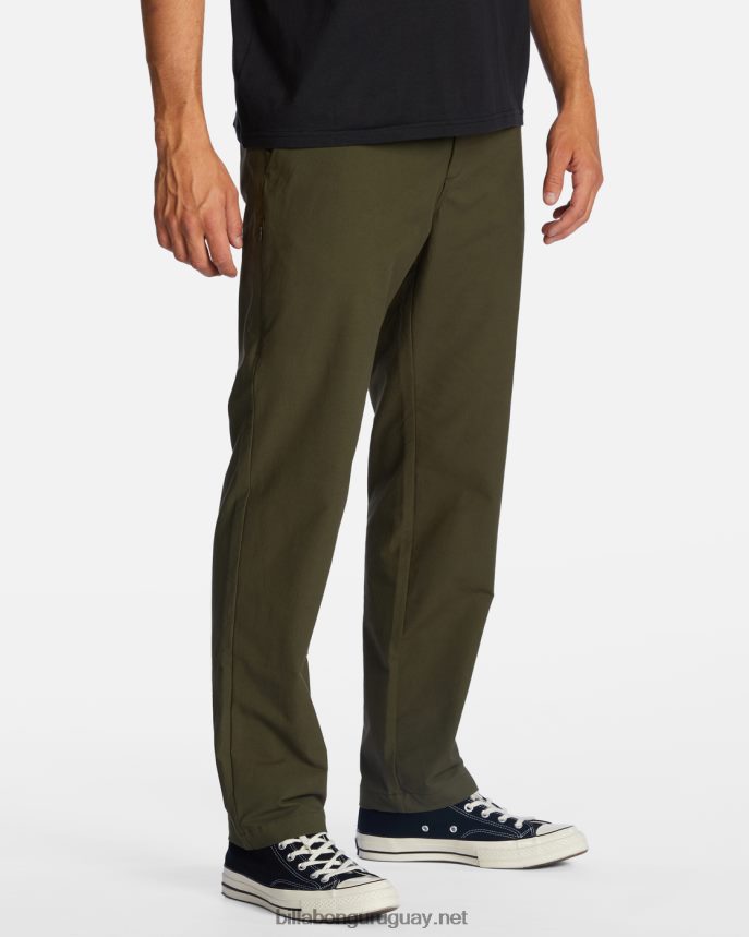 a/div surftrek plus pantalones orgánicos con cintura elástica hombres oliva oscuro DR6844240 Billabong