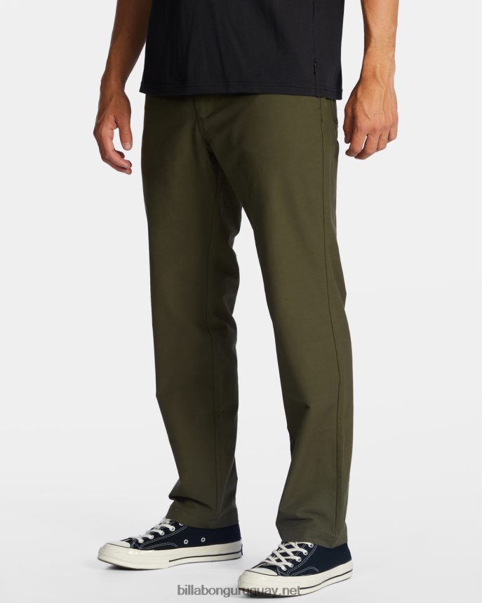 a/div surftrek plus pantalones orgánicos con cintura elástica hombres oliva oscuro DR6844240 Billabong