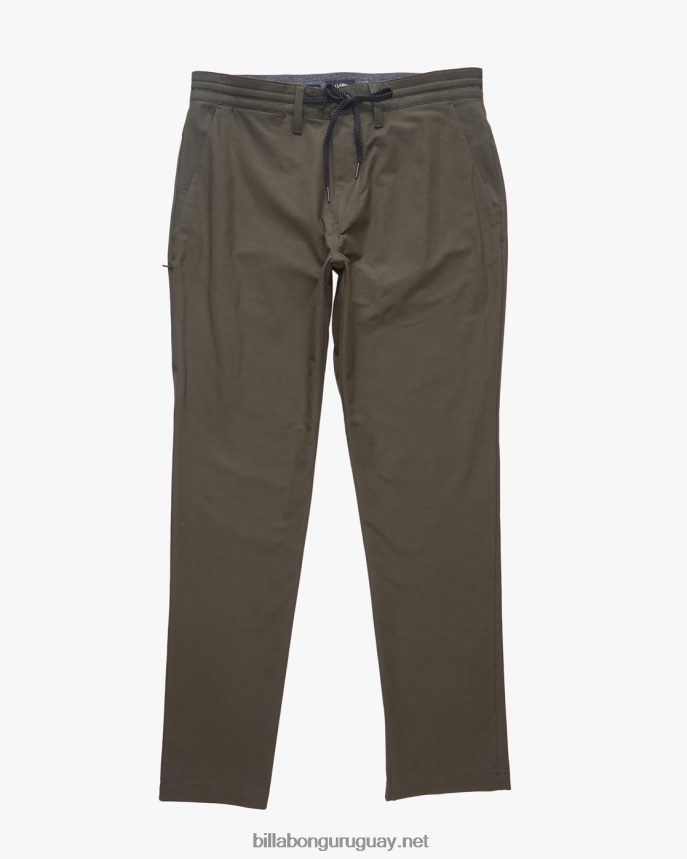 a/div surftrek plus pantalones orgánicos con cintura elástica hombres oliva oscuro DR6844240 Billabong