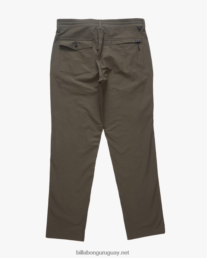 a/div surftrek plus pantalones orgánicos con cintura elástica hombres oliva oscuro DR6844240 Billabong