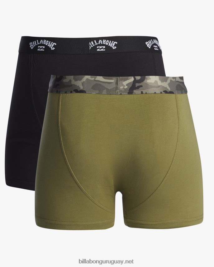 Pack de 2 calzoncillos bóxer básicos hombres aceituna DR6844286 Billabong