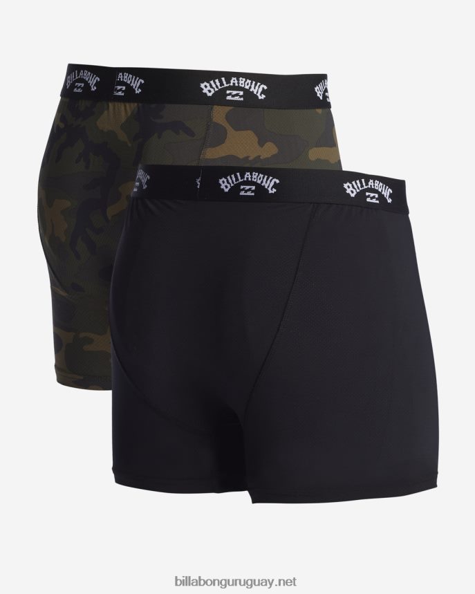 Pack de 2 calzoncillos bóxer de alto rendimiento hombres aceituna DR6844285 Billabong