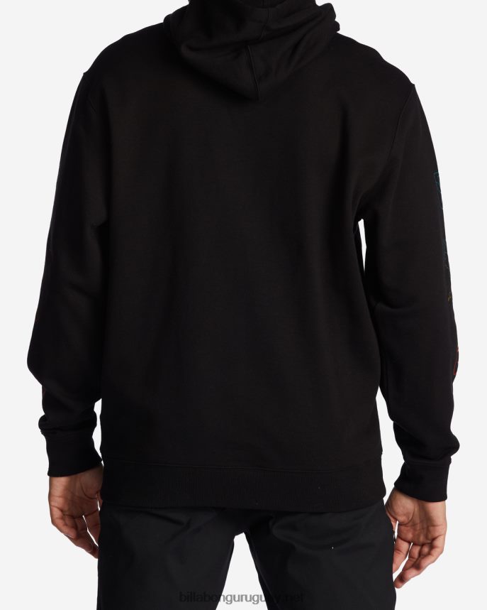 andy irons diamante ola lavado sudadera con capucha hombres negro DR6844634 Billabong