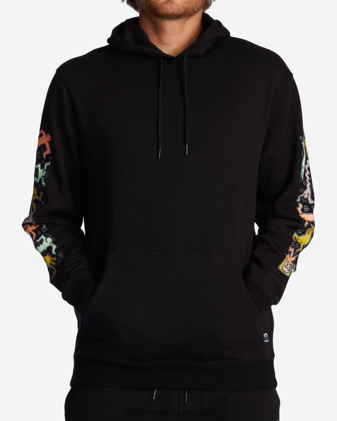sudadera con capucha de mermelada de keith haring hombres negro DR6844221 Billabong