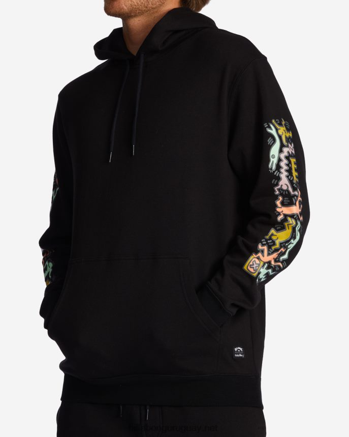 sudadera con capucha de mermelada de keith haring hombres negro DR6844221 Billabong