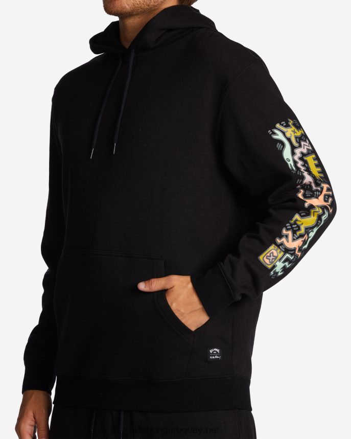 sudadera con capucha de mermelada de keith haring hombres negro DR6844221 Billabong