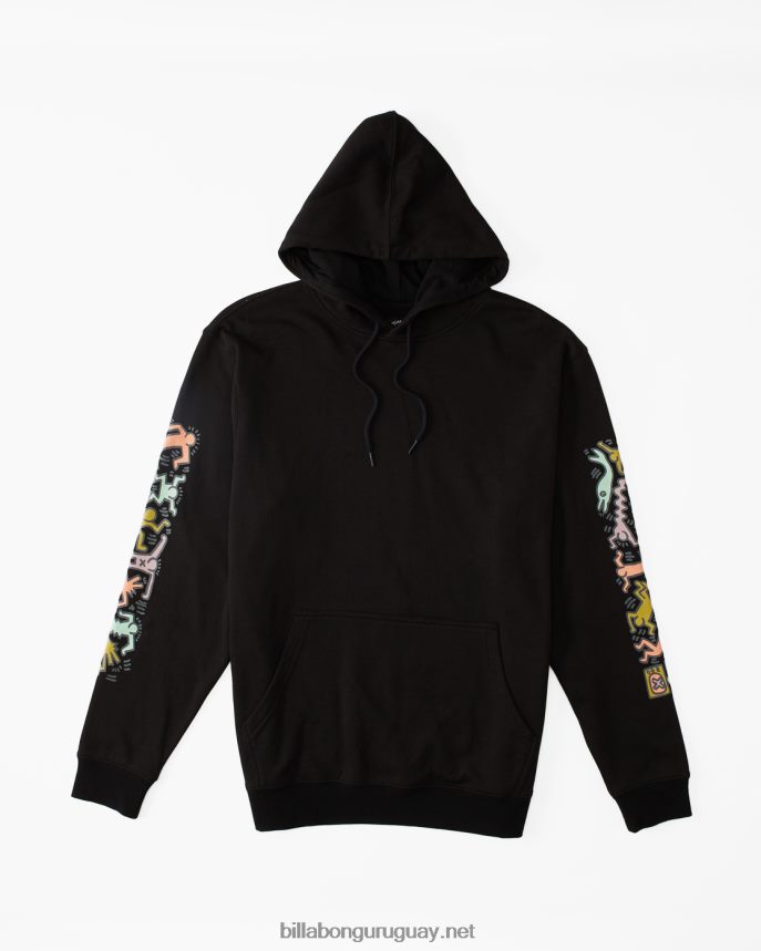 sudadera con capucha de mermelada de keith haring hombres negro DR6844221 Billabong