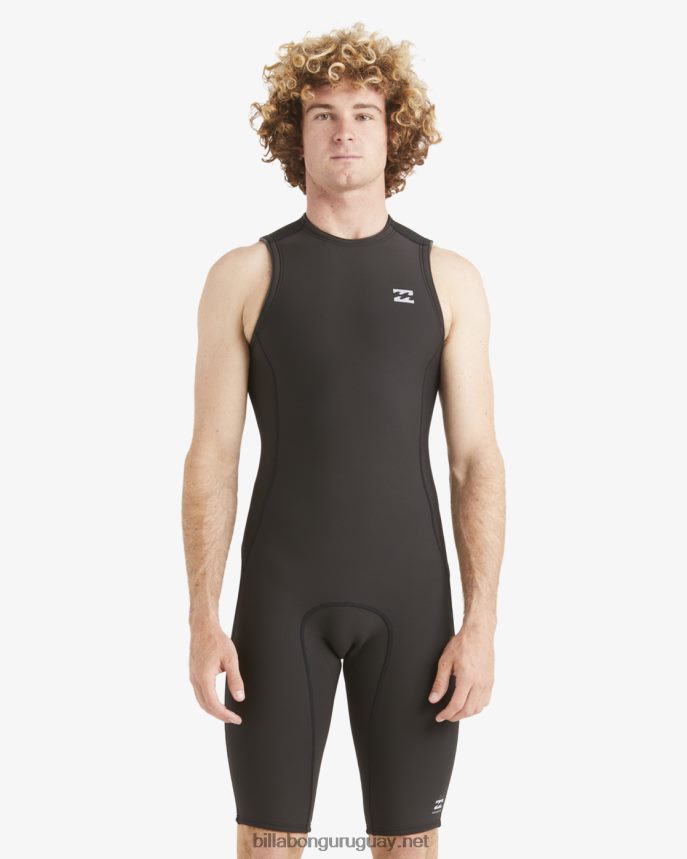 2/2 traje de primavera corto sin mangas absoluto john hombres negro DR6844894 Billabong