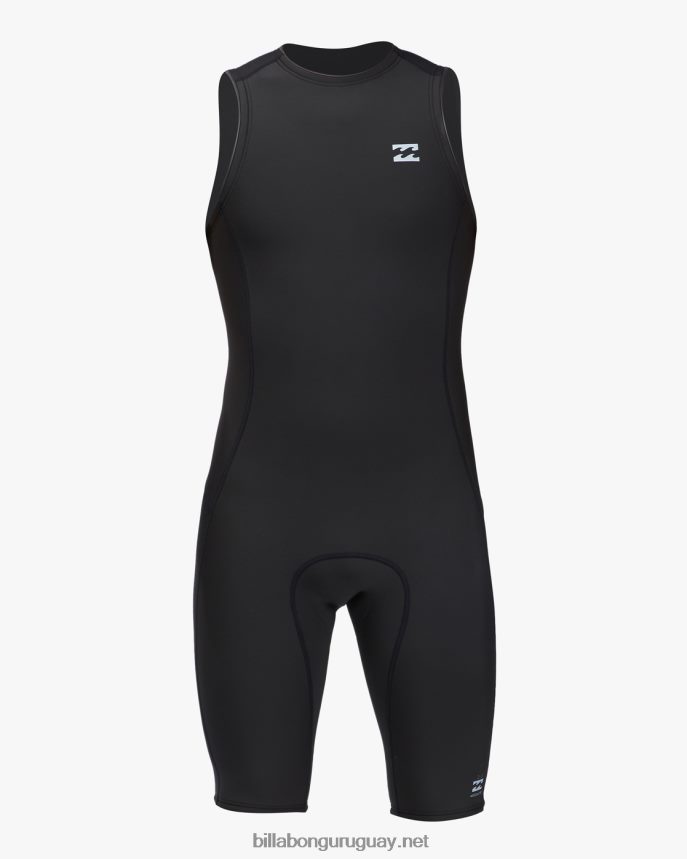 2/2 traje de primavera corto sin mangas absoluto john hombres negro DR6844894 Billabong