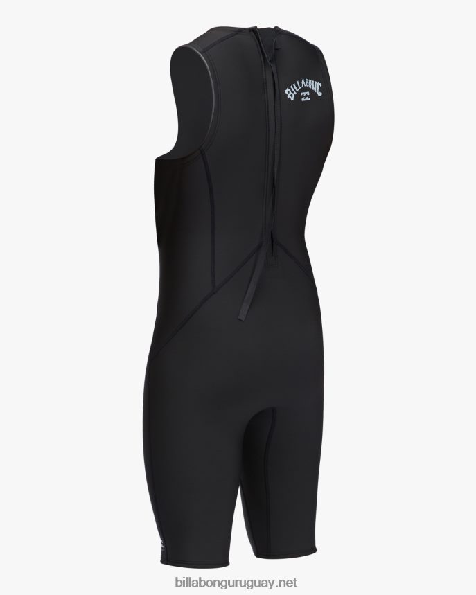 2/2 traje de primavera corto sin mangas absoluto john hombres negro DR6844894 Billabong