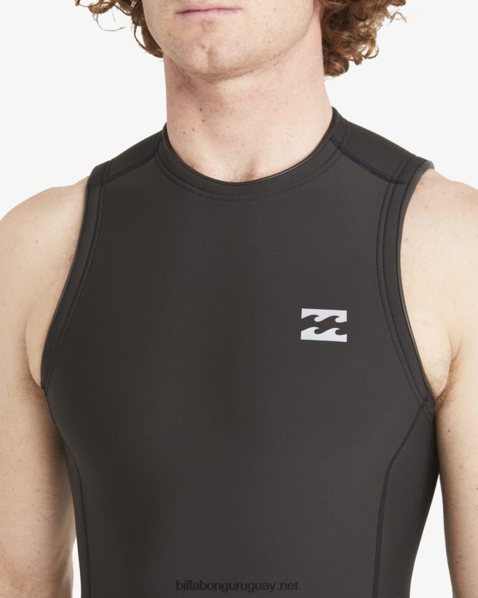 2/2 traje de primavera corto sin mangas absoluto john hombres negro DR6844894 Billabong