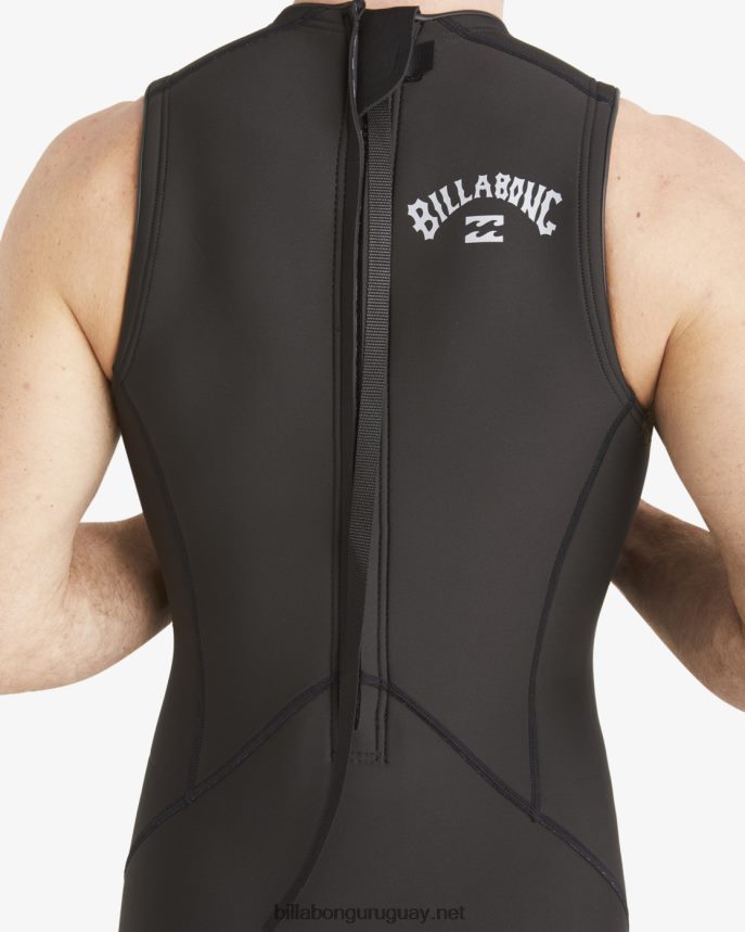 2/2 traje de primavera corto sin mangas absoluto john hombres negro DR6844894 Billabong
