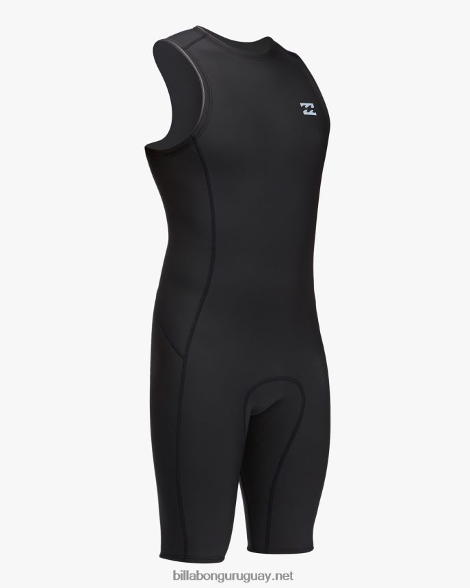 2/2 traje de primavera corto sin mangas absoluto john hombres negro DR6844894 Billabong