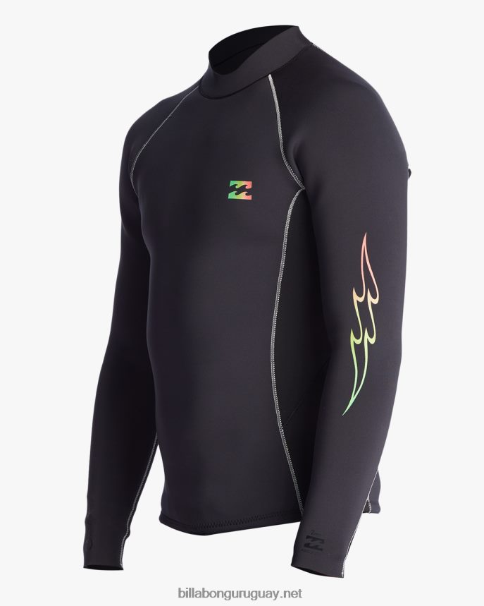 Chaqueta de neopreno de intercambio absoluto de 2 mm hombres desvanecimiento negro DR6844905 Billabong