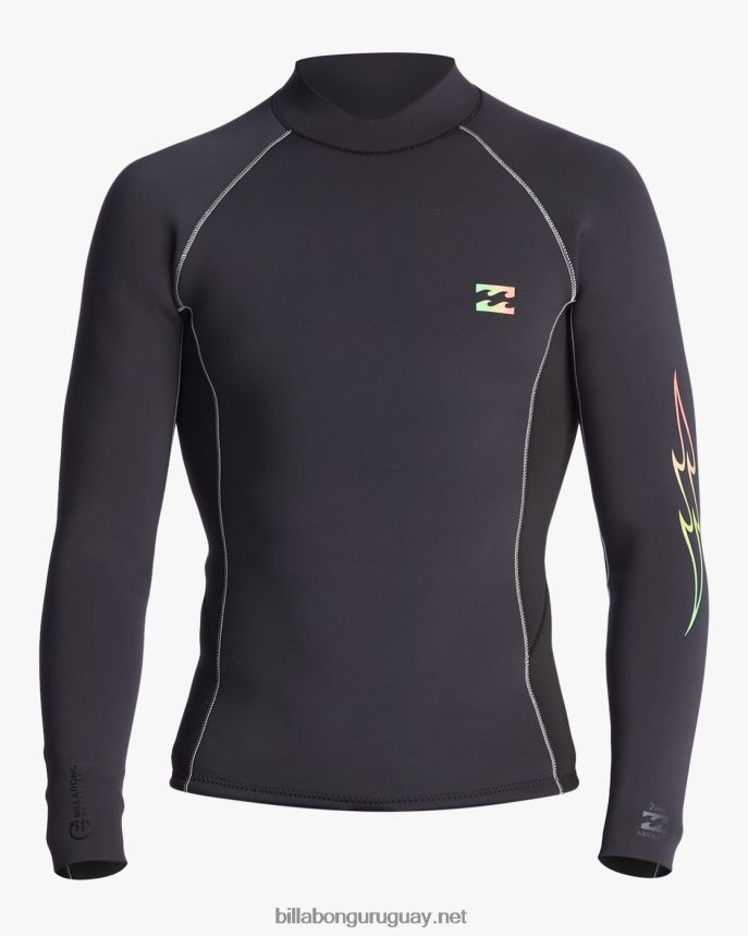 Chaqueta de neopreno de intercambio absoluto de 2 mm hombres desvanecimiento negro DR6844905 Billabong