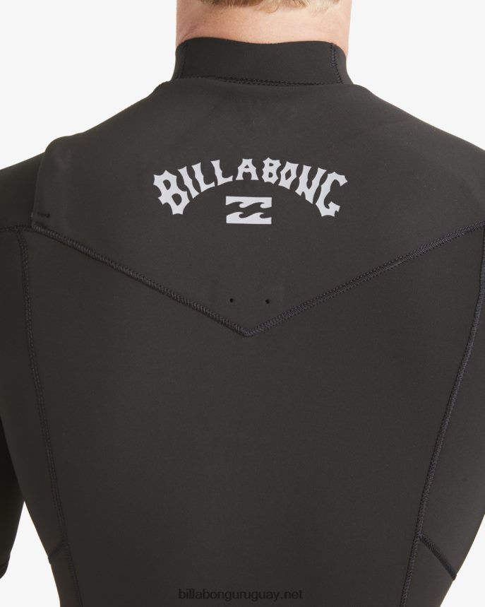 Mono de primavera con cremallera en el pecho y manga corta absoluta de 2/2 mm hombres negro DR6844890 Billabong
