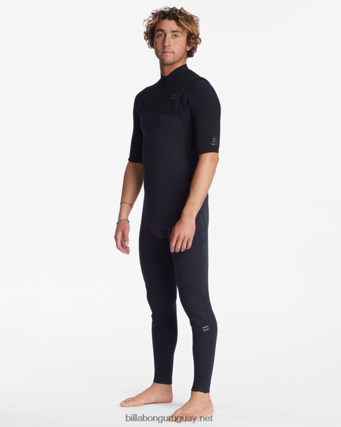 Traje completo sin cremallera de manga corta natural revolution de 2/2 mm hombres negro DR6844872 Billabong