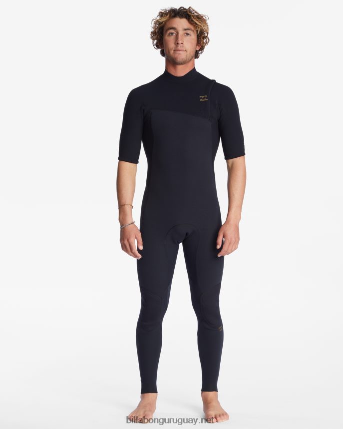 Traje completo sin cremallera de manga corta natural revolution de 2/2 mm hombres negro DR6844872 Billabong