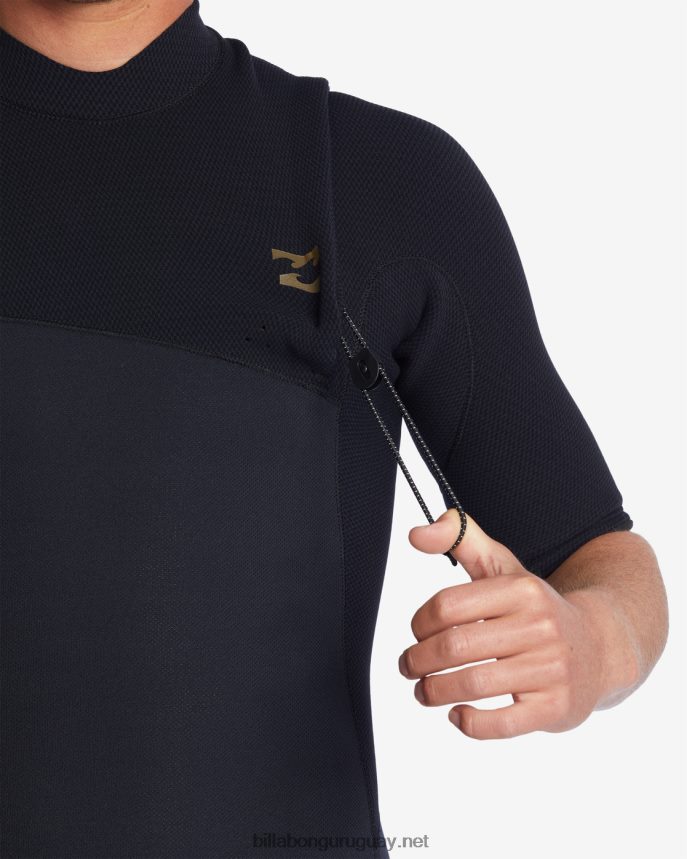 Traje completo sin cremallera de manga corta natural revolution de 2/2 mm hombres negro DR6844872 Billabong