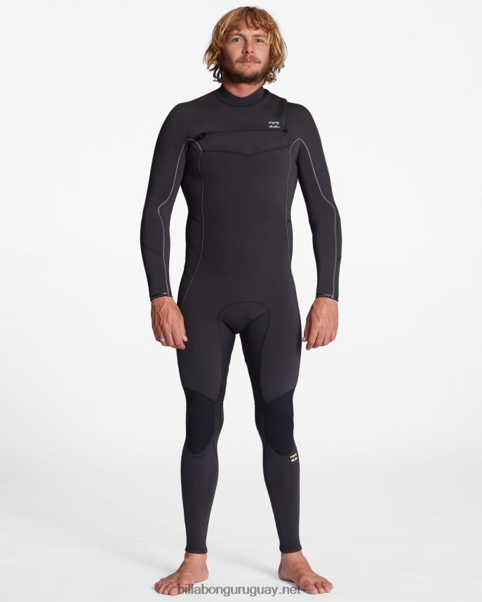 Traje de neopreno completo 3/2 con cremallera absoluta en el pecho hombres desvanecimiento negro DR6844901 Billabong