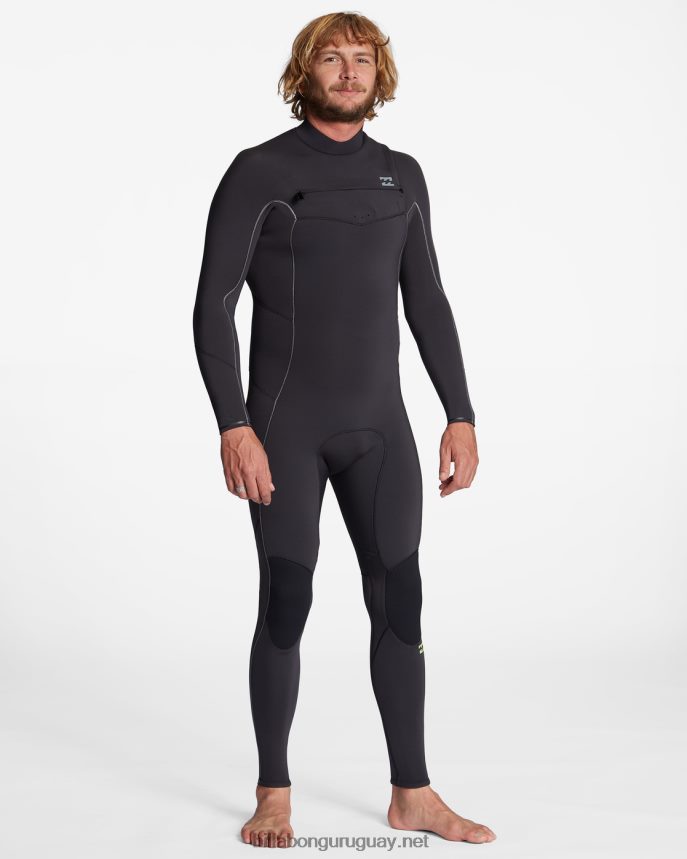 Traje de neopreno completo 3/2 con cremallera absoluta en el pecho hombres desvanecimiento negro DR6844901 Billabong