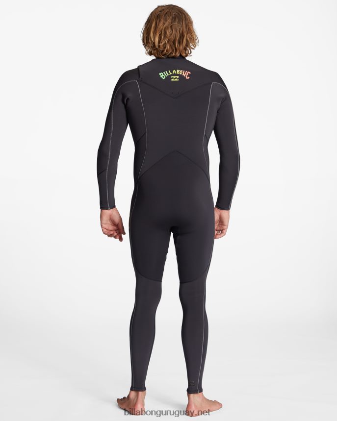 Traje de neopreno completo 3/2 con cremallera absoluta en el pecho hombres desvanecimiento negro DR6844901 Billabong