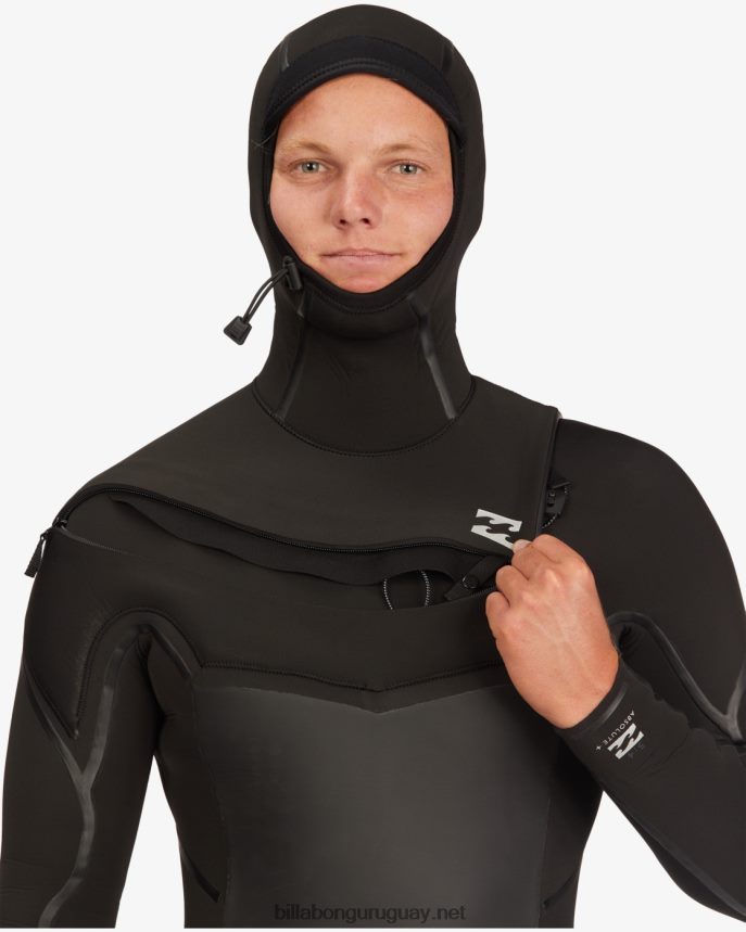 Traje de neopreno completo con capucha y cremallera en el pecho 5/4 absolute plus hombres negro DR6844874 Billabong