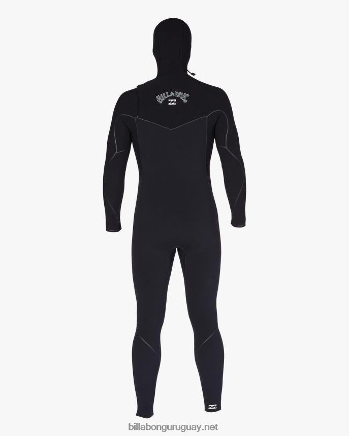 Traje de neopreno completo con capucha y cremallera en el pecho de 5/4 hornos hombres negro DR6844873 Billabong