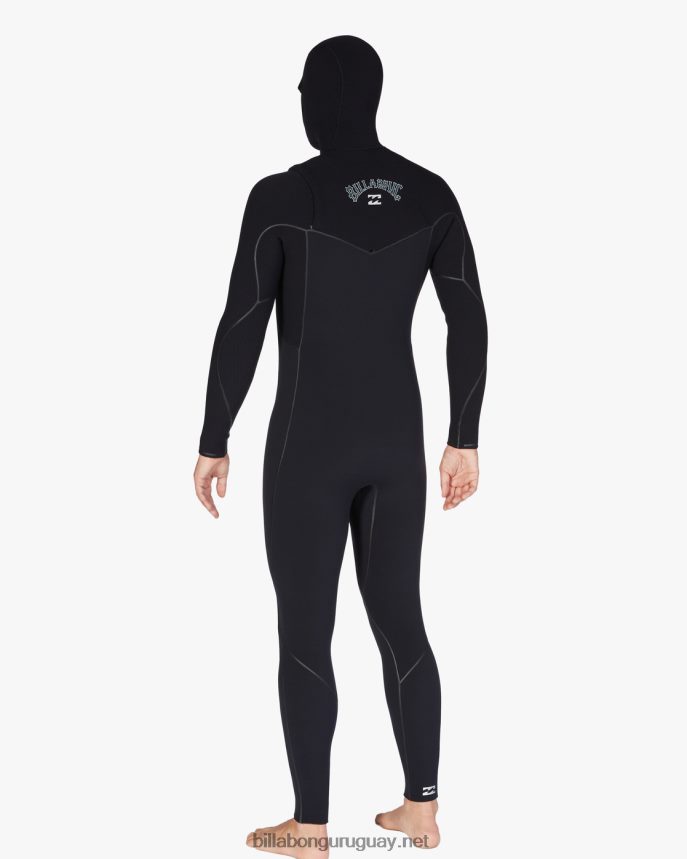 Traje de neopreno completo con capucha y cremallera en el pecho de 5/4 hornos hombres negro DR6844873 Billabong