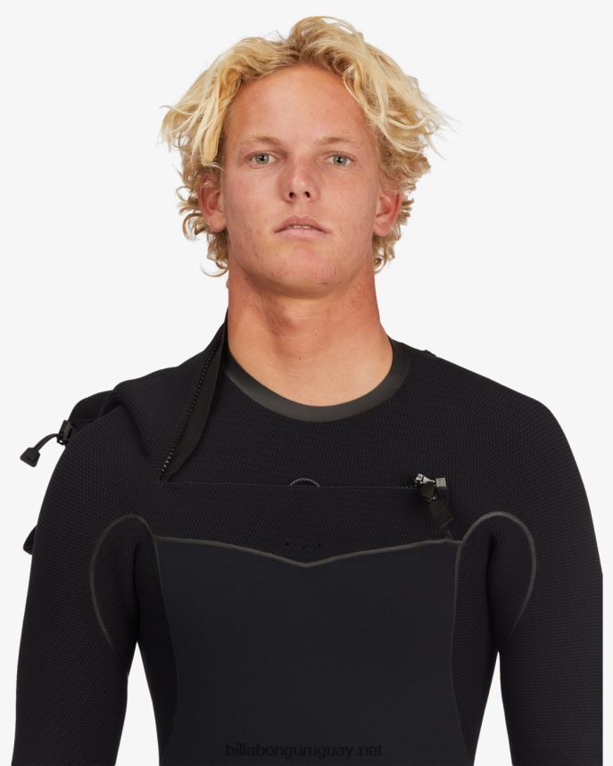 Traje de neopreno completo con capucha y cremallera en el pecho de 5/4 hornos hombres negro DR6844873 Billabong