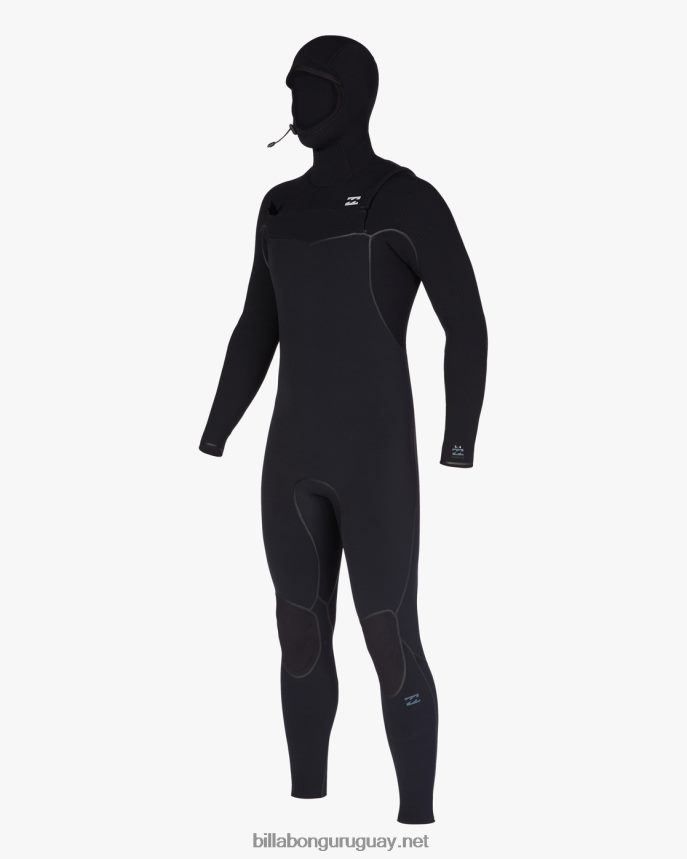 Traje de neopreno completo con capucha y cremallera en el pecho de 5/4 hornos hombres negro DR6844873 Billabong