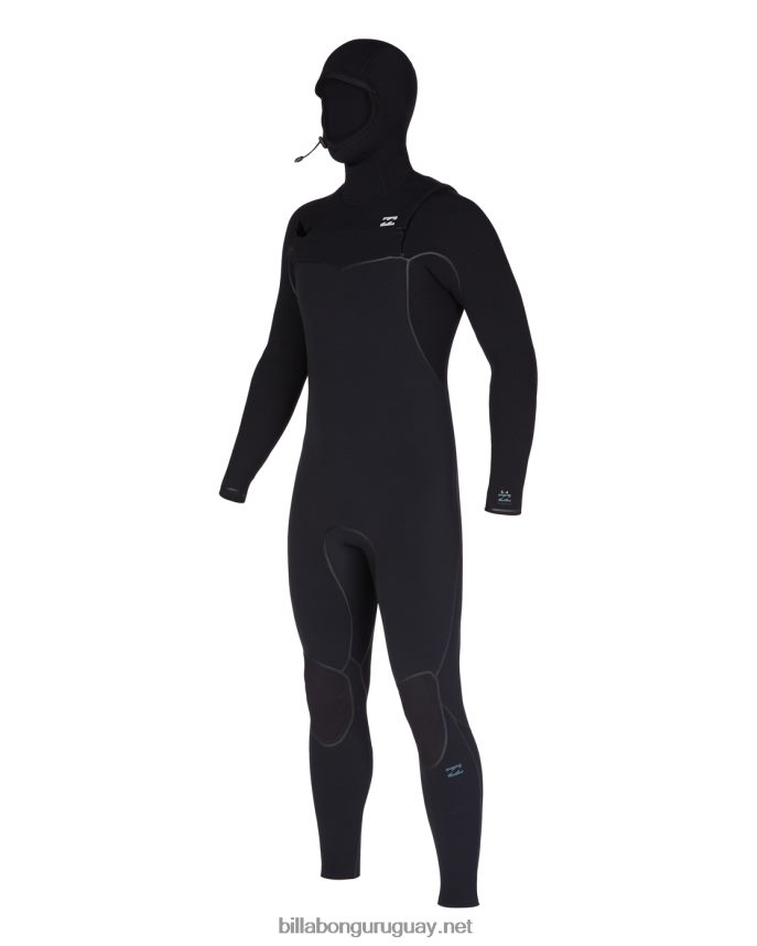 Traje de neopreno completo con capucha y cremallera en el pecho de 6/5 hornos hombres negro DR6844875 Billabong