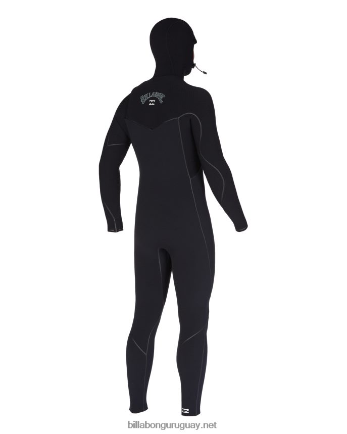 Traje de neopreno completo con capucha y cremallera en el pecho de 6/5 hornos hombres negro DR6844875 Billabong
