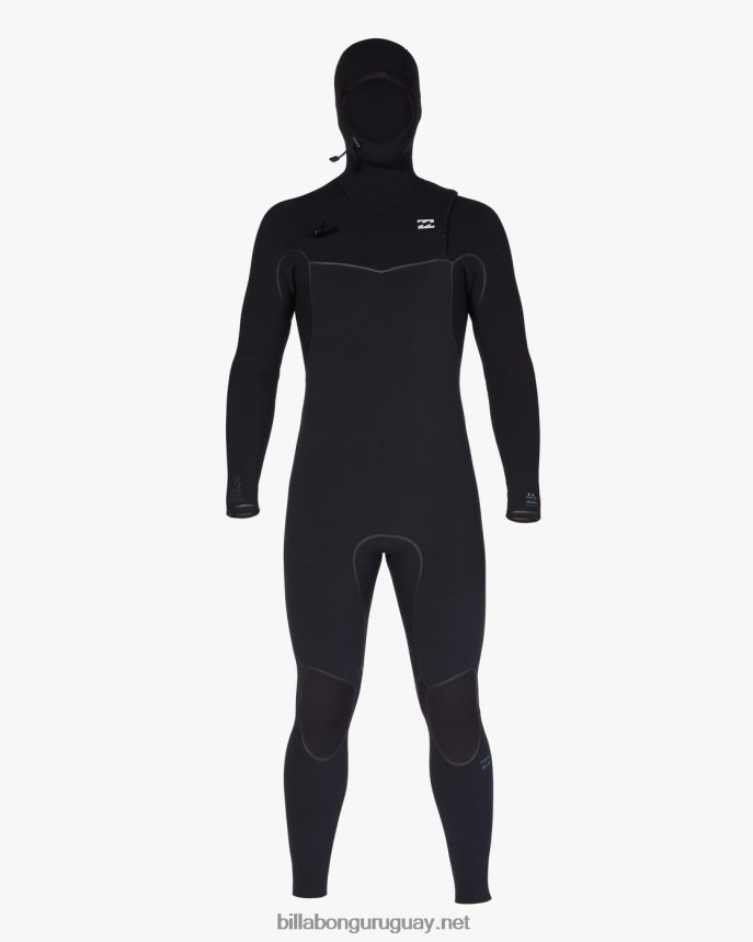 Traje de neopreno completo con capucha y cremallera en el pecho de 6/5 hornos hombres negro DR6844875 Billabong