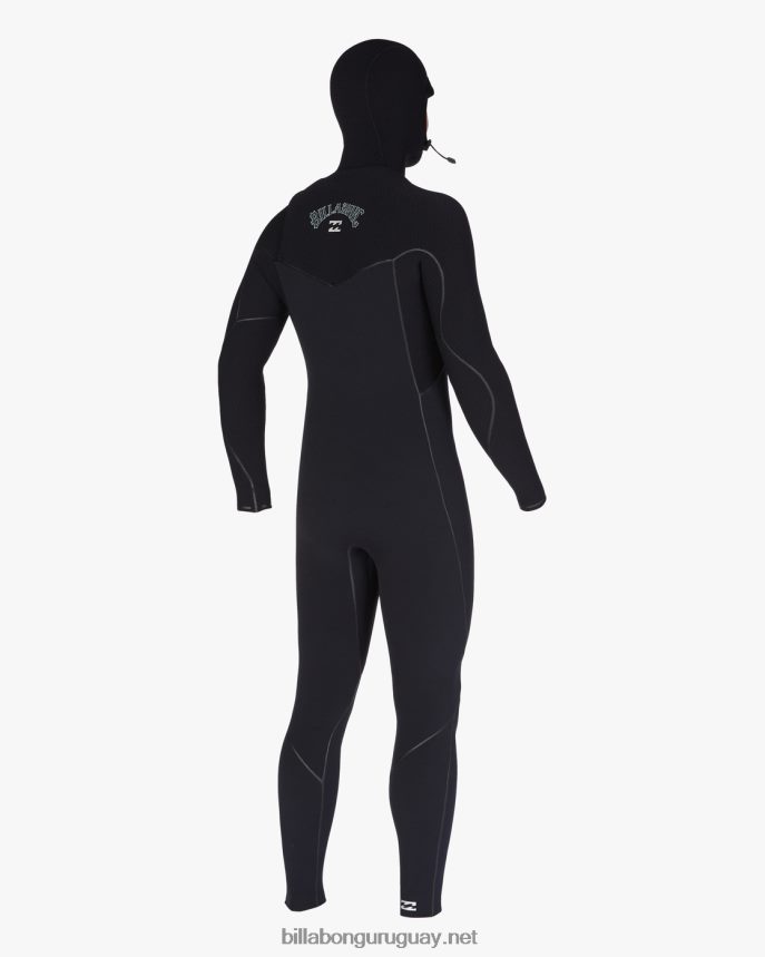 Traje de neopreno completo con capucha y cremallera en el pecho de 6/5 hornos hombres negro DR6844875 Billabong