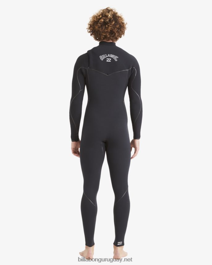 Traje de neopreno completo con cremallera en el pecho de 3/2 hornos hombres negro DR6844877 Billabong