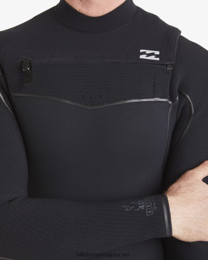 Traje de neopreno completo con cremallera en el pecho de 3/2 hornos hombres negro DR6844877 Billabong