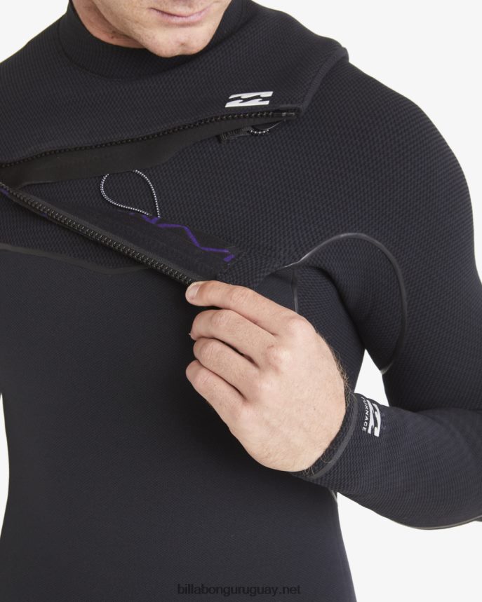 Traje de neopreno completo con cremallera en el pecho de 3/2 hornos hombres negro DR6844877 Billabong